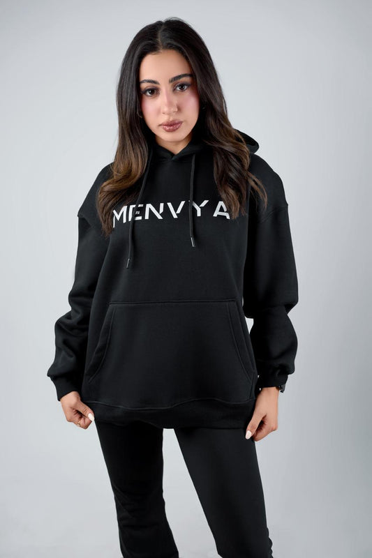 menvya black hoodie